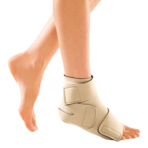 Регулируемый нерастяжимый компрессионный бандаж (РНКБ) CircAid JUXTAFIT premium interlocking ankle foot wrap для лечения лимфедемы стопы с отёком в области пятки