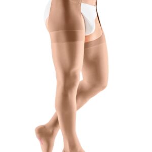 Компрессионный чулок 1-ого класса компрессии mediven plus с застежкой на талии и открытым носком как универсальное решение в лечении заболеваний вен